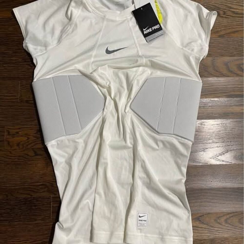 Large Men’s Nike Adult Pro Hyperstrong Padded Football Shirt White